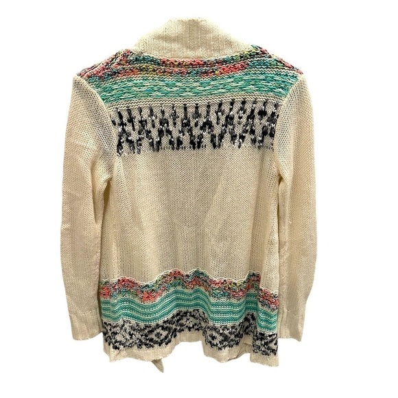 Alya Open Cardigan Lightweight Sweater Cream Bohemian Size Small - Picture 2 of 3